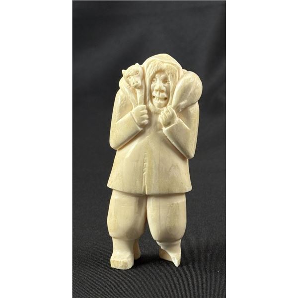 Greenland Inuit Eskimo Whale Tooth Carving