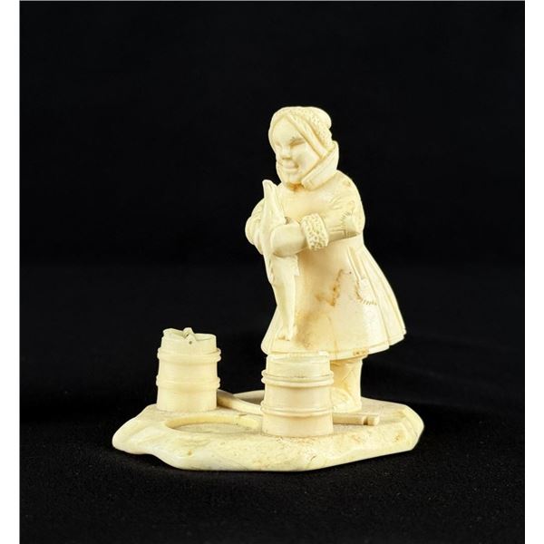 Greenland Inuit Eskimo Whale Tooth Carving