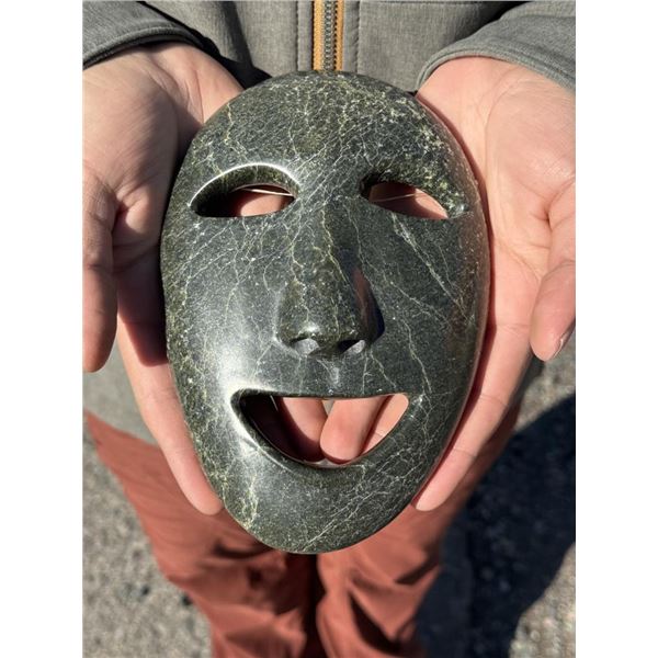 Kooyoo Peter Inuit Eskimo Carved Serpentine Mask