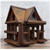 Antique Folk Art Tramp Art Wood House Model
