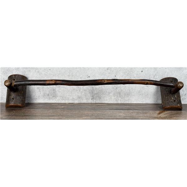 Rustic Old Hickory Towel Rack Bar
