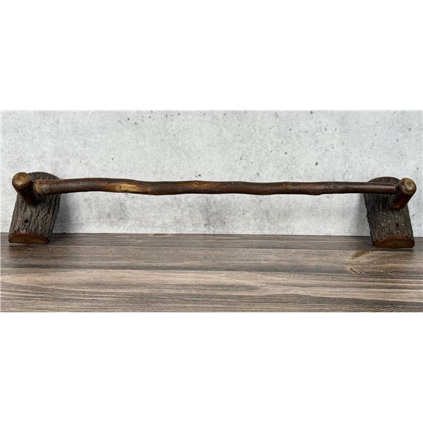 Rustic Old Hickory Towel Rack Bar