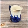 Image 4 : Blue White Yellowware Old Sleepy Eye Pitcher