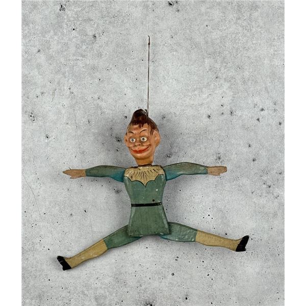 Antique Carved Wood Jumping Jack Puppet Toy