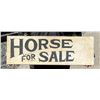 Folk Art Horse For Sale Painted Trade Sign