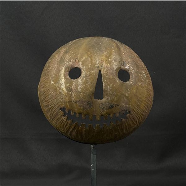 Antique Halloween Tin Pumpkin Head Parade Lantern