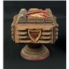 Image 2 : Outstanding Folk Tramp Art Heart Jewelry Box