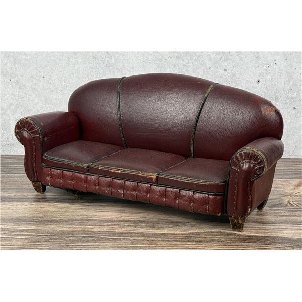 Victorian Salesman Sample Horsehair Stuffed Couch