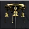 Image 1 : Arts & Crafts Hammered Brass Chandelier Light