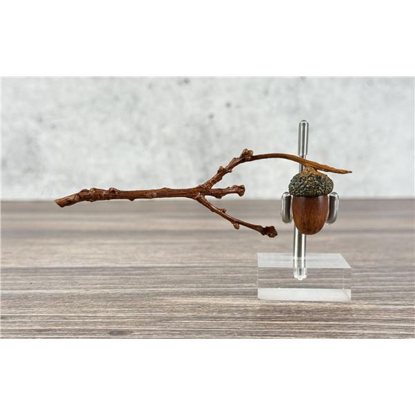 Austrian Cold Painted Acorn on Branch