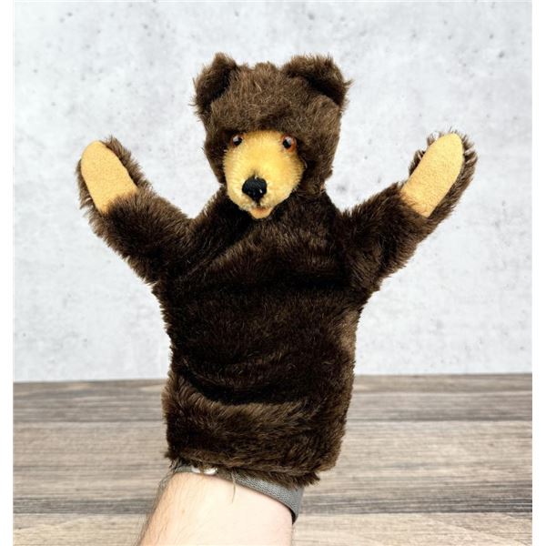 1950s Steiff Mohair Bear Hand Puppet