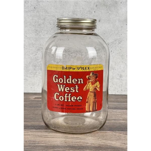 Golden West Cowgirl Coffee Jar