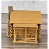 Folk Art Wood Log Cabin Model
