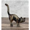 Folk Art Arched Cat Wood Carving