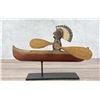 Antique Folk Art Indian in Canoe Whirligig