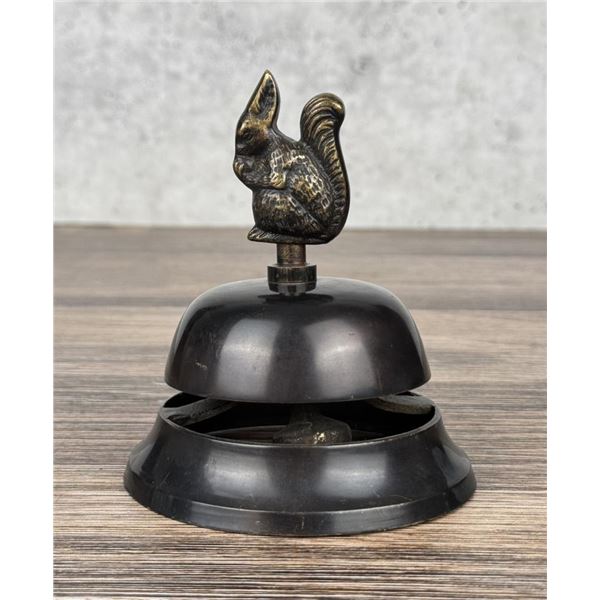 Brass Squirrel Desk Hotel Bell
