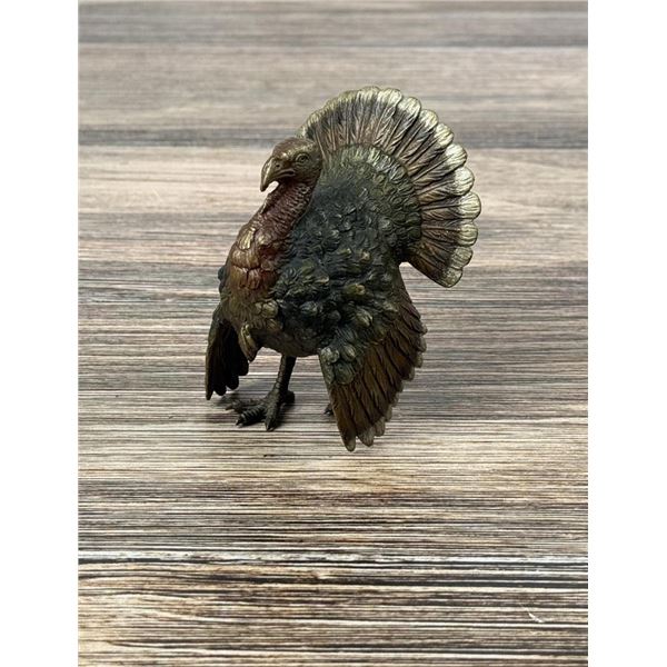 Austrian Cold Painted Vienna Bronze Turkey