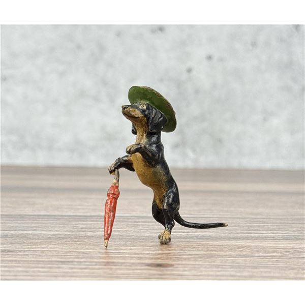 Austrian Cold Painted Vienna Bronze Dachshund