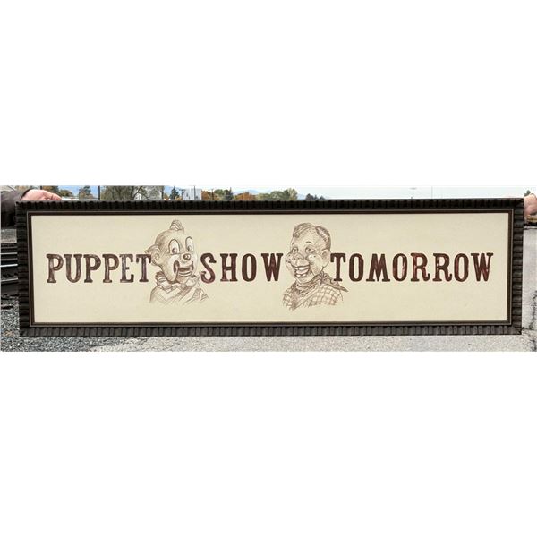 Folk Art Puppet Show Painting Sign