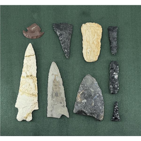 Ancient Native American Indian Stone Arrowheads