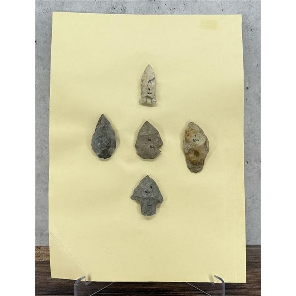 Ancient Native American Indian Stone Arrowheads
