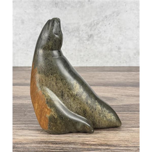 Sharon Spencer Inuit Soapstone Seal Carving