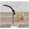 Image 2 : Stag Head Clay Smoking Pipe