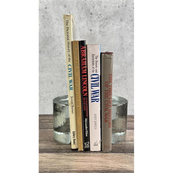 Group of Civil War and Abe Lincoln History Books