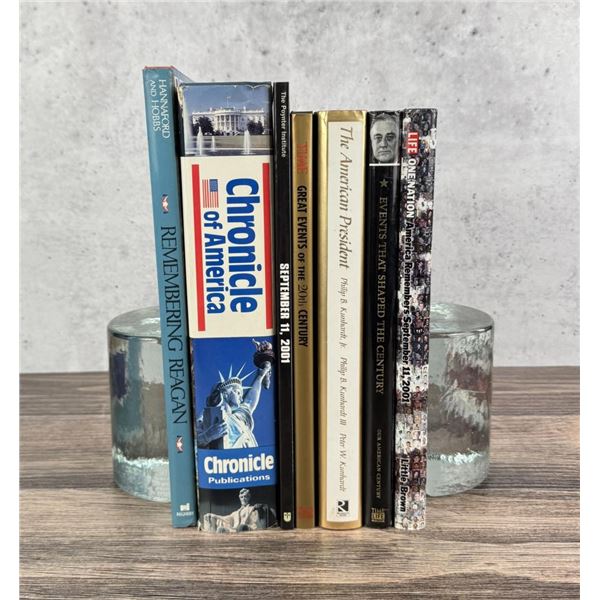 Group of American History Books.