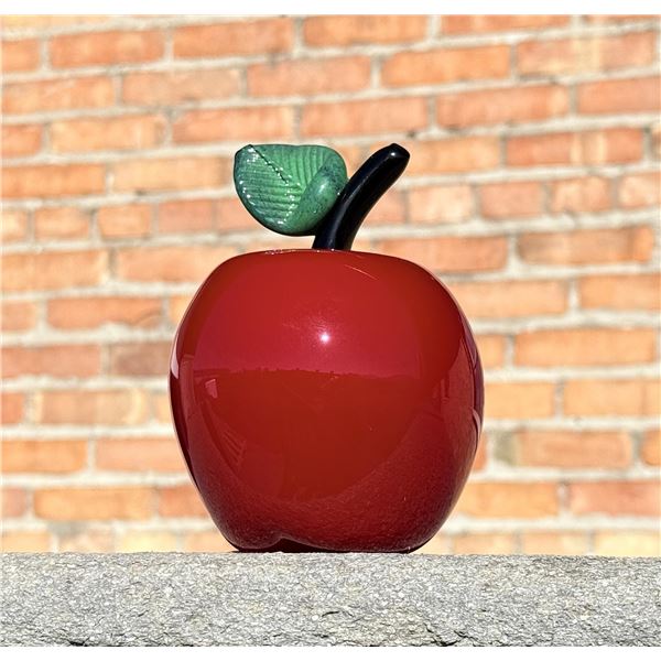 Donald Carlson Art Glass Apple Paperweight