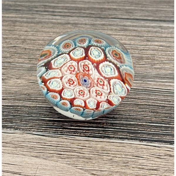 Millefiori Art Glass Paperweight