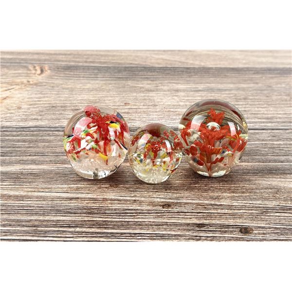 Group Of Millefiori Art Glass Paperweight