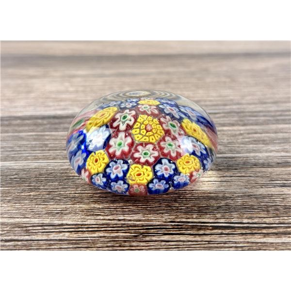 Millefiori Art Glass Paperweight