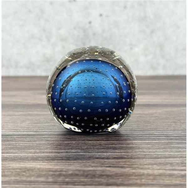 Murano Controlled Bubble Glass Paperweight