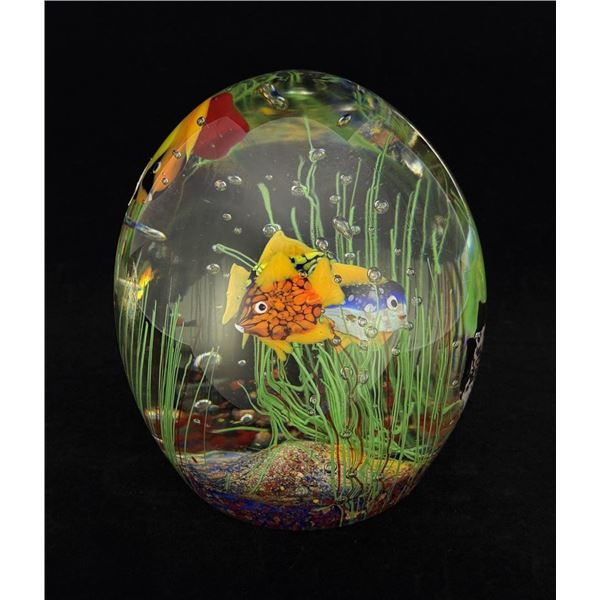 Murano Art Glass Fish Aquarium Paperweight