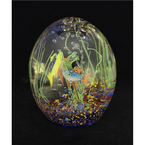 Murano Art Glass Fish Aquarium Paperweight