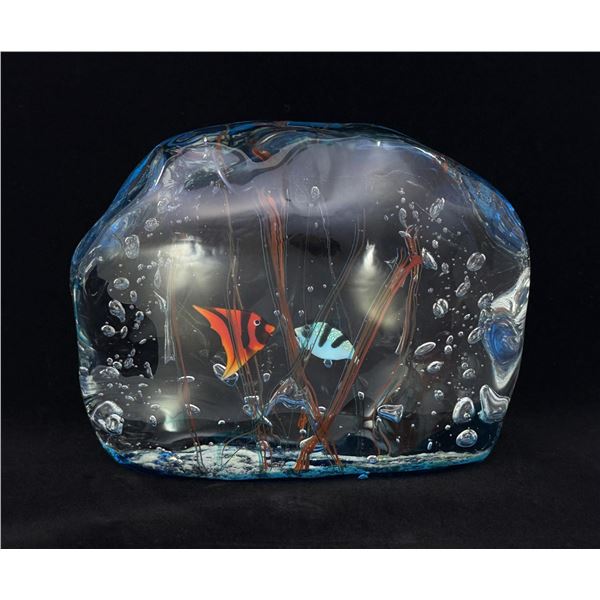Murano Art Glass Fish Aquarium Paperweight