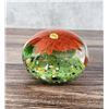 Image 5 : Art Glass Floral Paperweight