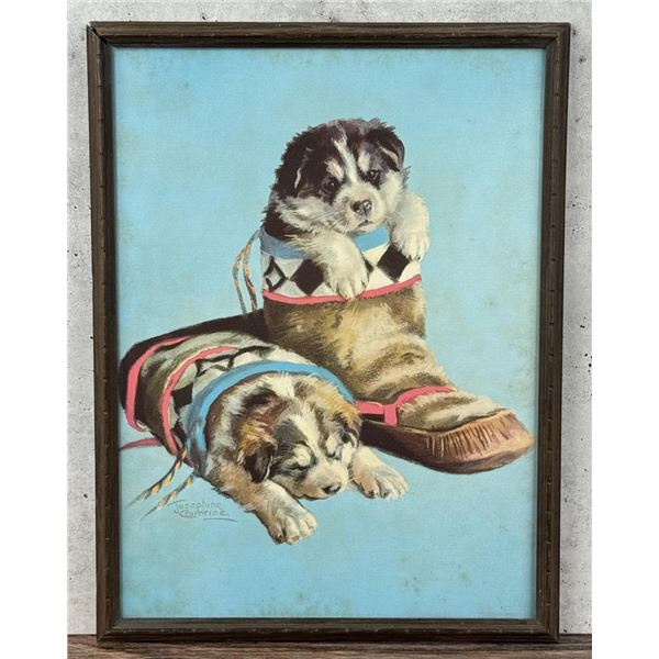 Josephine Crumrine Husky Puppies Print