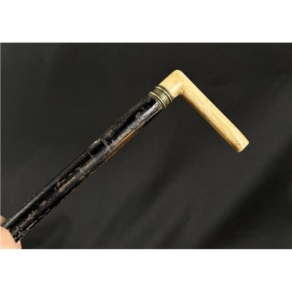 Alaskan Gold Miner Ivory Walking Stick Cane