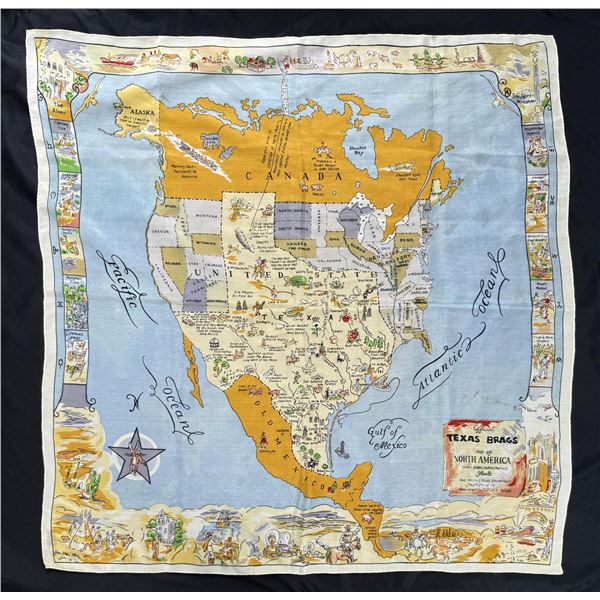 Texas Brags Map Of North America Bandana