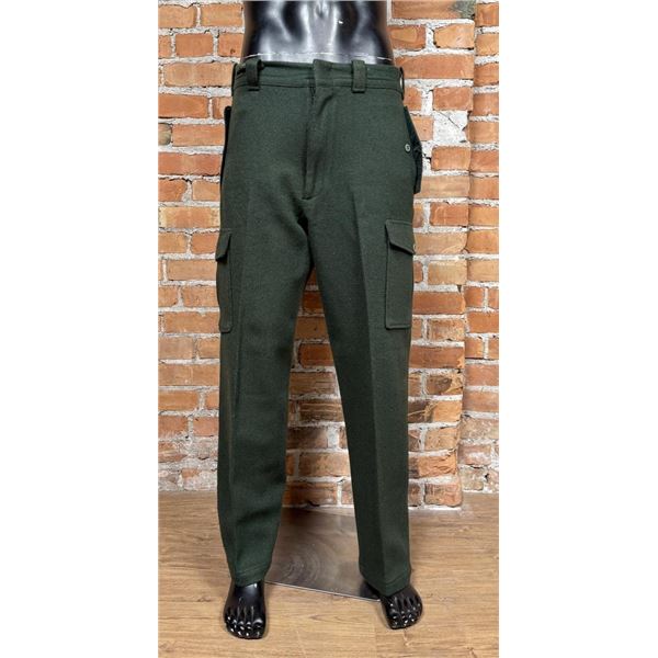 Woolrich Dark Green Wool Men's Pants