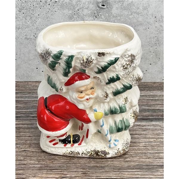 1950s Ucagco Christmas Santa Planter