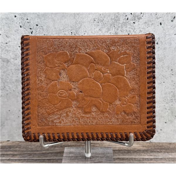 Vintage Tooled Leather Cowboy Wallet Billfold