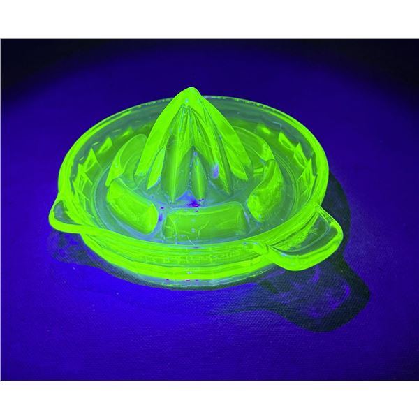 Uranium Glass Depression Juicer Reamer