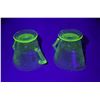 Image 2 : Uranium Glass Hazel Atlas Poppy Sugar & Creamer