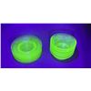 Image 1 : Uranium Glass Hazel Atlas Poppy Bowls and Plates