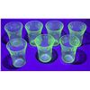 Uranium Glass Hazel Atlas Poppy Tumblers