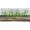 Image 2 : Uranium Glass Hazel Atlas Poppy Tumblers