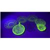 Group of Mixed Uranium Glass Dishware
